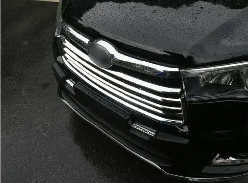 Стальная передняя решетка решетки бампер крышка отделка 4 шт для Toyota Highlander