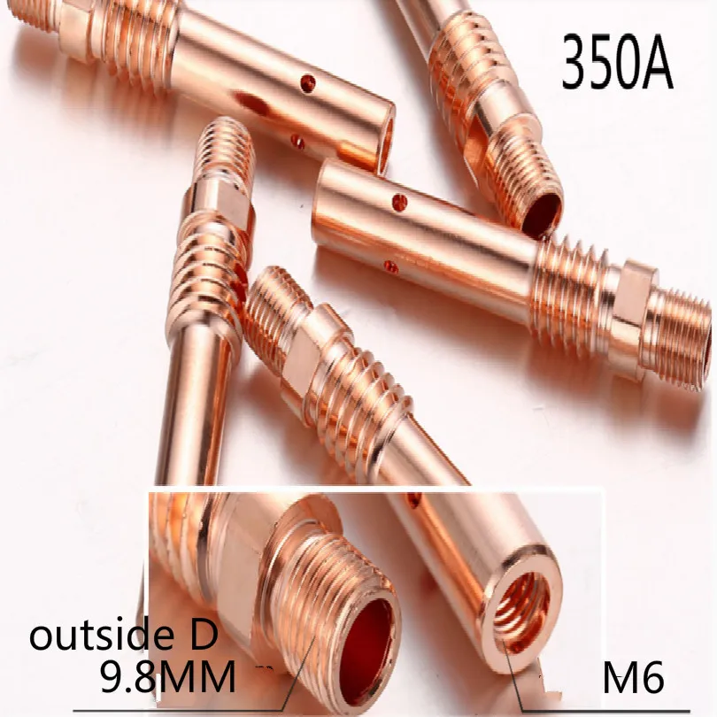 Japanese welder gun accessories gas welding gun 500a 350a 200a red Copper connecting rod outer teeth conductive mouth base