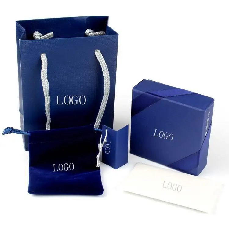 

Shih Necklace Box Ear Stud Bracelet Swan Packaging Embossing Box Set Accessories Jewelry Cardboard Box