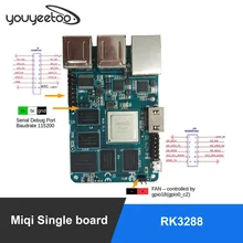 Miqi placa única, rk3288 arm quad-core a17 desenvolvimento/placa de demonstração 1.8ghzx4, open source ubuntu, android hdmi 2gb ddr 16gemmc