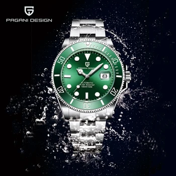 

PAGANI Design Brand Luxury Men Watches Automatic Black Watch Men Stainless Steel Waterproof Business Sport Mechanical Wristwatch