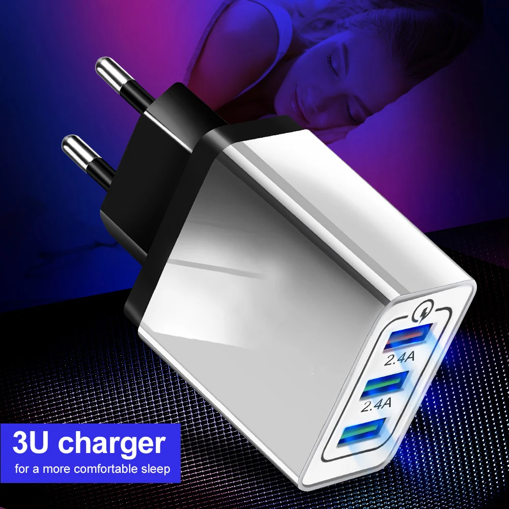 Зарядное устройство Marjay Quick Charge 3,0 USB с 3 портами QC3.0 QC, зарядное устройство для мобильных телефонов для iphone, samsung, Xiaomi, huawei, настенное зарядное устройство для путешествий