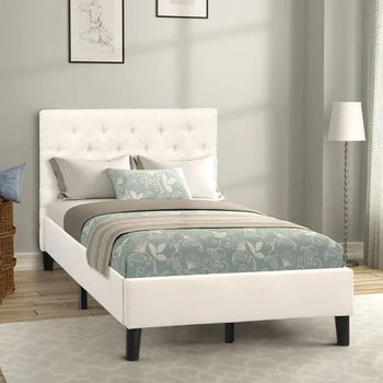 Twin Size Upholstered Bed Frame  1