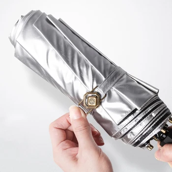 

Niello Sun Umbrella Rain Women Anti UV Titanium Silver Folding Umbrella Double Layer Windproof Parasol Flower Umbrellas