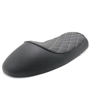 

Motorcycle CG125 Leather Retro Vintage Saddle Seat Hump Leather Seats Cafe Racer Rhombic Shape Cushion