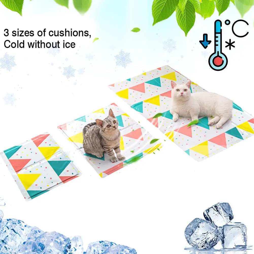 

New Arrival 3 Size Pet Cooling Mat Removable Washable Dogs Cats Cooling Pad Cushion For Summer Dog Bed