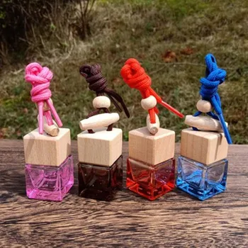 

New Car Air Freshener Perfume Hanging Glass Empty Bottle Auto Rearview Mirror Ornament Oil Diffuser Car-styling Fragrance