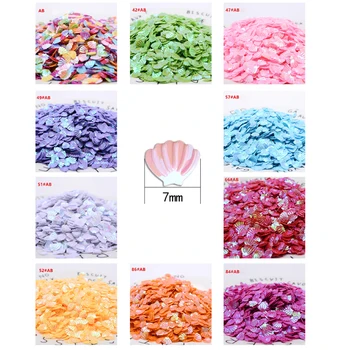 

Mix size mix colors Glitter Sequins Small shell shape Paillettes Mix Pailletten PVC Sqeuin Loose Colorful Lentejuelas Paillette