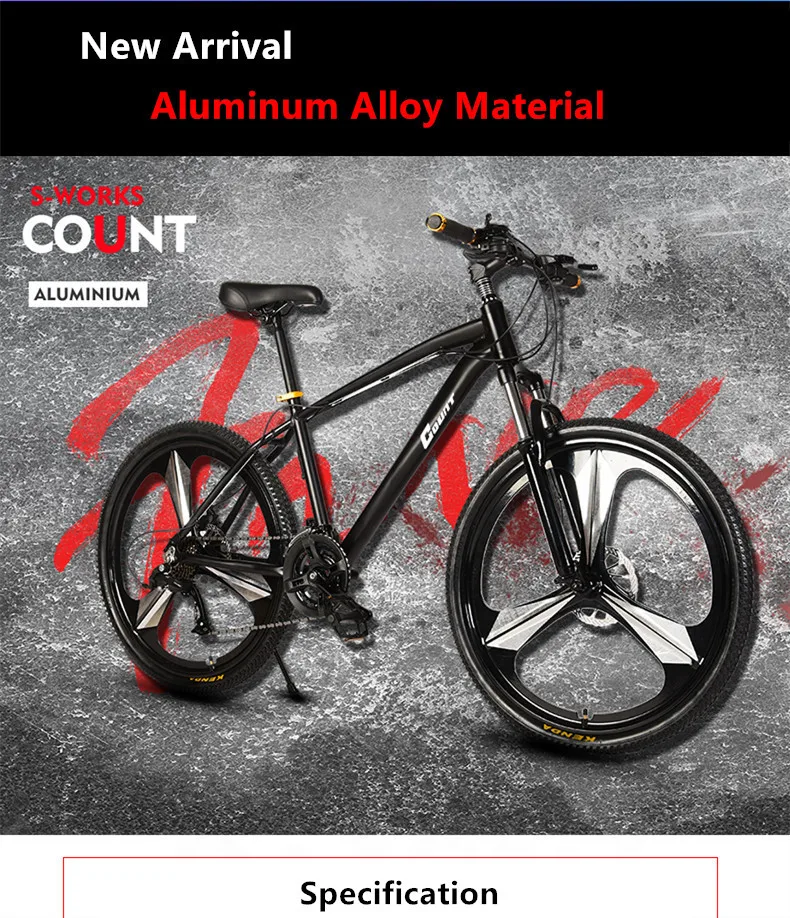 Excellent New Brand Mountain Bike Aluminum Alloy Frame 24 27 30 Speed Disc Brake Mtb Bicycle Outdoor Sports Downhill Bicicleta 1