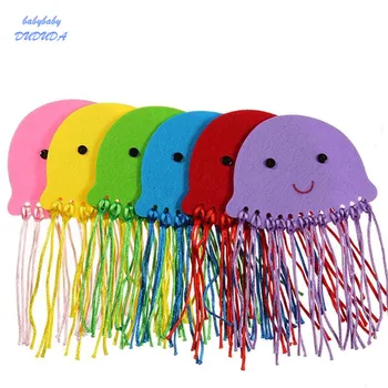 

Tether Jellyfish DIY HandmadeToys Weave Knot Material package Kindergarten Education Decorate Nonwoven fabric Child manual 6PCS