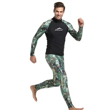 SBART камуфляж гидрокостюмы для мужчин рубашка брюки с длинным рукавом анти-УФ Плавание Серфинг Купальники купальник плюс 3XL Виндсерфинг Купание