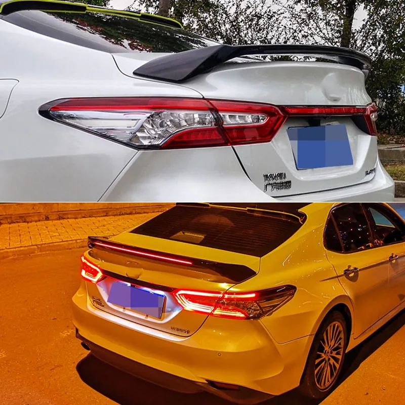 

Новинка, спойлер CEYUSOT для Toyota Camry, крыло, багажник автомобиля из АБС-пластика, задняя губа, длинные светодиодный огни, задний декоративный аксессуар, Установка 18 +