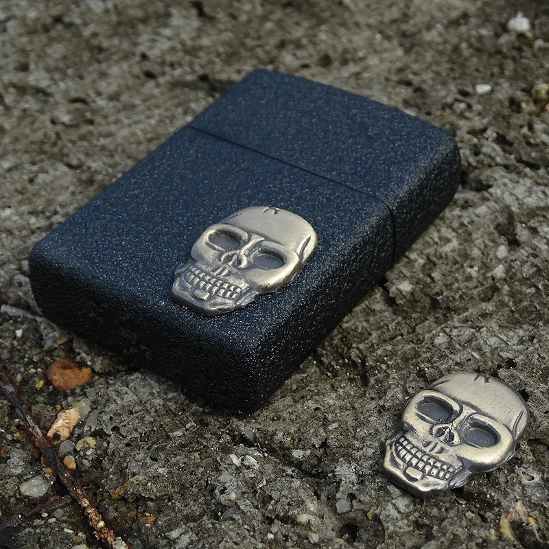 

Creative Skull DIY Metal Badge Sticker Suitable For Zippo Kerosene Oil Lighter Grind Wheel Lighter Decoration Stick On Accessory