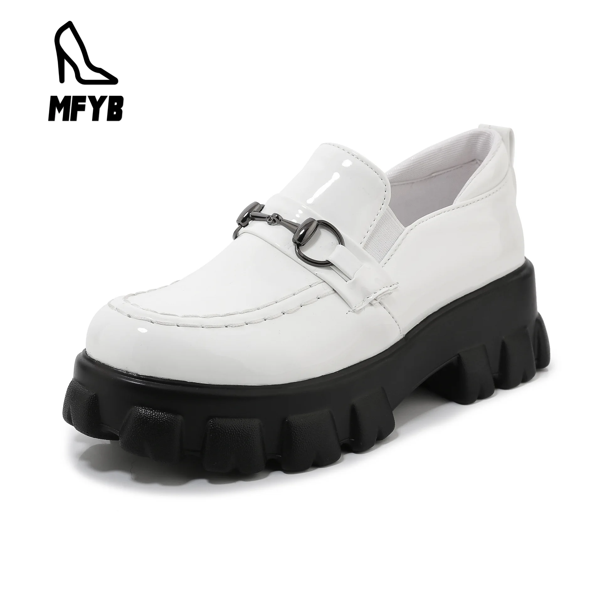 

MFYB Women's single shoes 2020 early spring new waterproof platform high heel women's shoes 35-43 large size shallow mouth shoes