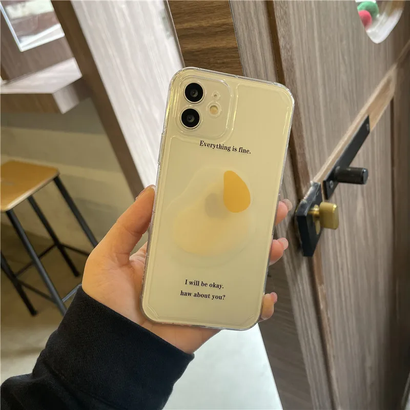 Чехол для телефона в стиле ретро с изображением жареных яиц iPhone 13 12 11 Pro Xs Max X Xr 7 8