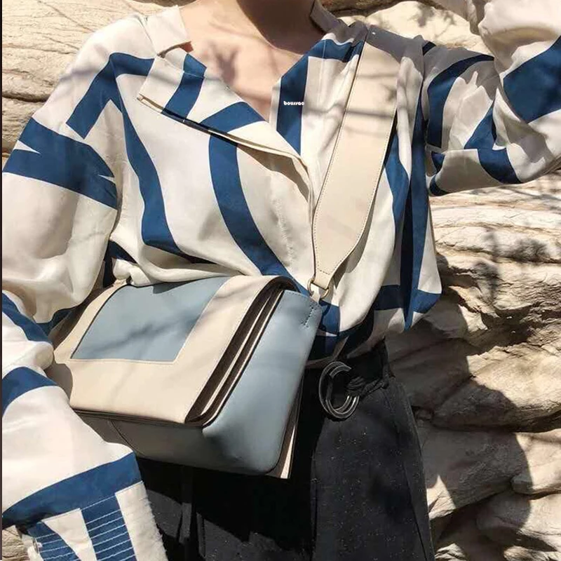 Женская рубашка с геометрическим рисунком свободная шелковая принтом лето 2019| |