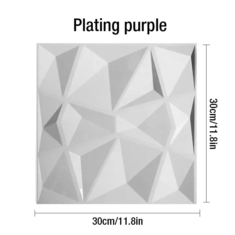 Plating purple 6 шт., 30x30 см, цветные 3D настенные панели с металлическим покрытием для автомобиля, цветок розы, гальванические 3D наклейки на стену, свадебные, вечерние, фоновые, настенные, художественные - Цвет: Plating purple