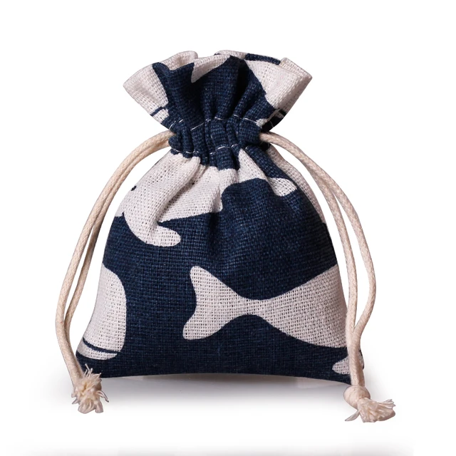 10pcs 8x10cm whale Pattern Style Jewelry Bags Pouch Drawstring Jute Bag  Little Bags for Jewelry Display Storage Diy Gift Bag - AliExpress