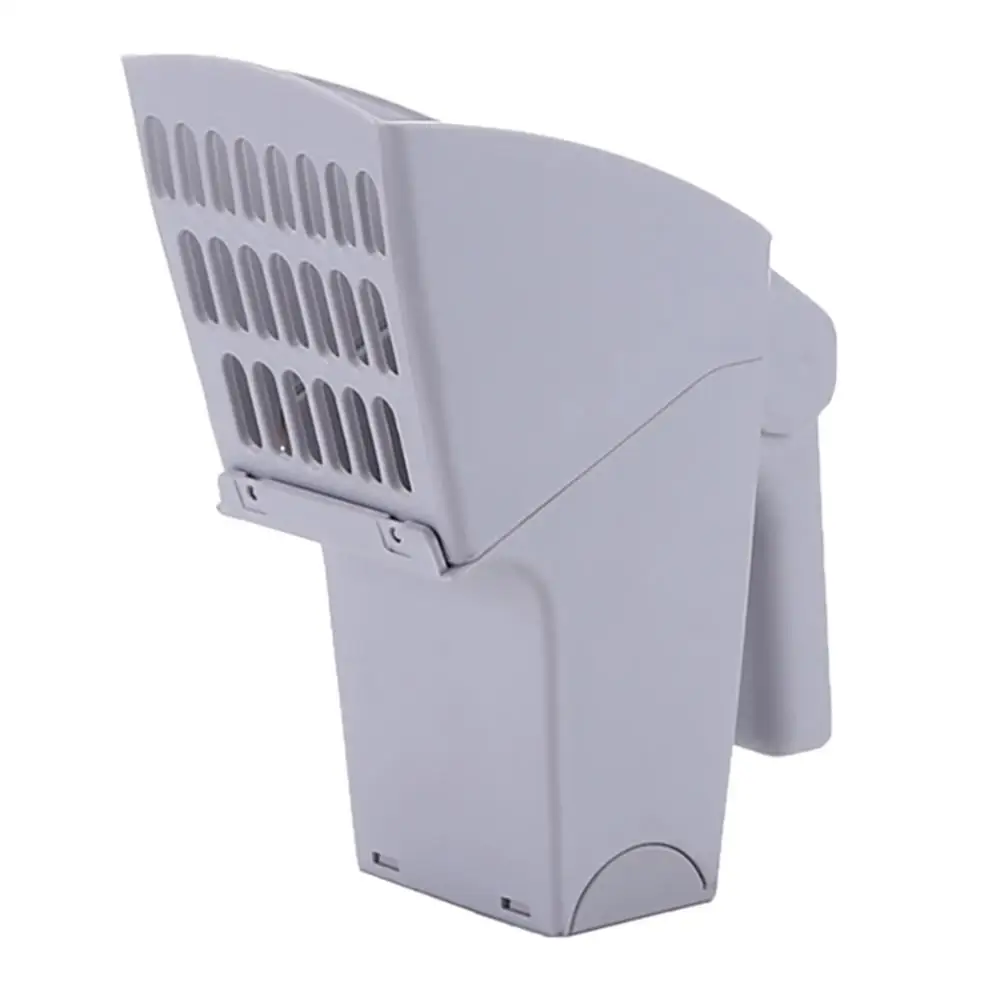 Cat Litter Scooper Self-contained Trash Can Plastic Pets Litter Scoop Pet Cleaning Tool - Цвет: light grey