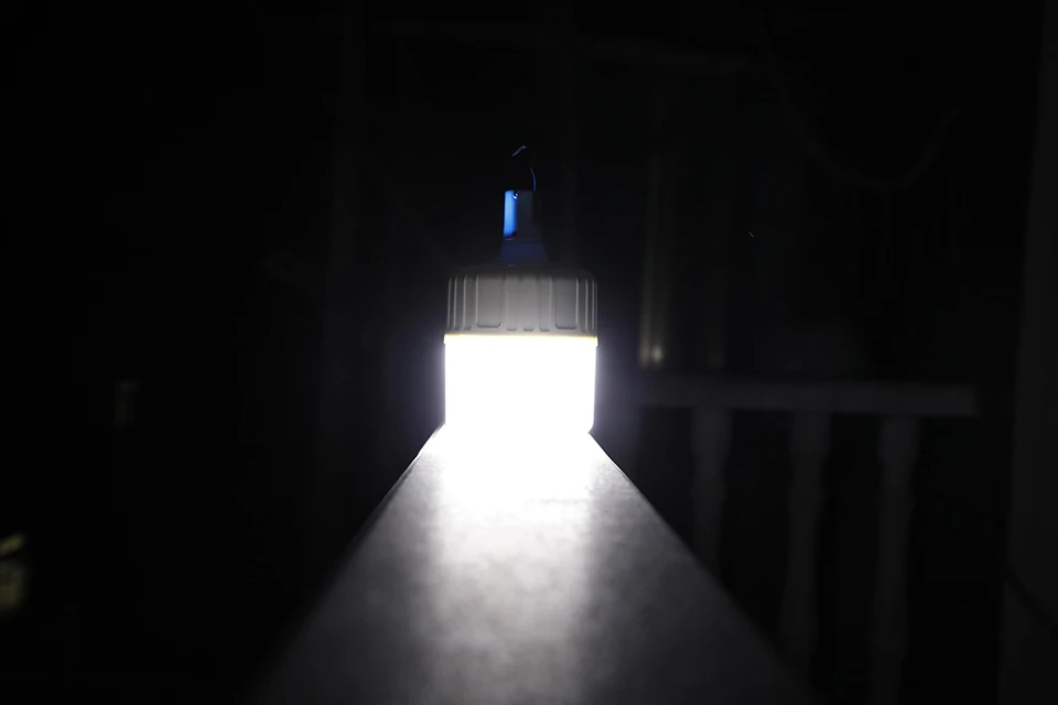 Lanterna led recarregável usb para acampamento, lâmpada