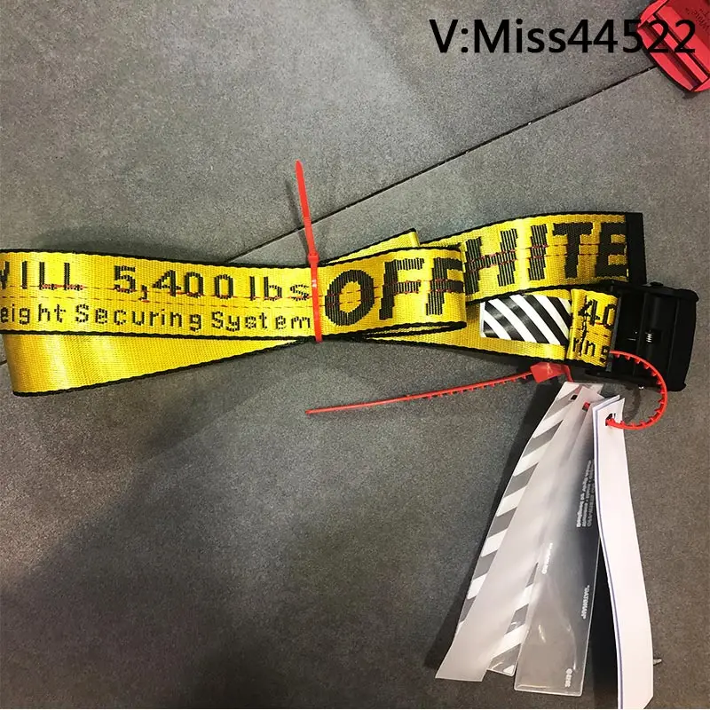 

2019 fashion brand belt of white street webbing designer men and women adjustable belt