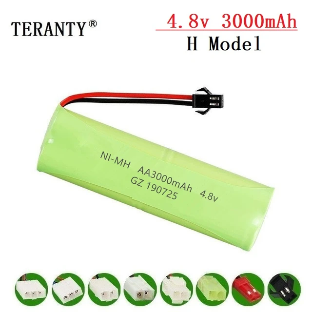 ( H Model ) 4.8v 3000mah NiMH Battery For Rc toys Cars Tanks Robots Boats Guns 4.8v Rechargeable Battery 4* AA Battery Pack 1-10 1