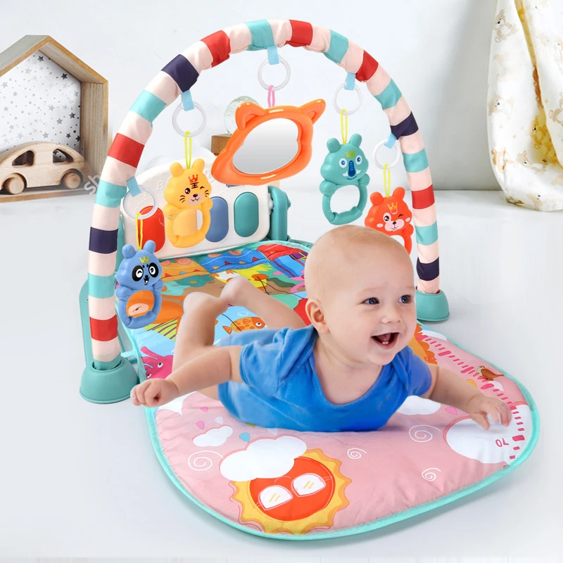 Qwz Baby Activity Gym Children S Play Mat 0 12 Months Developing Carpet Soft Rattles Musical Toys Activity Rug For Babies Games Play Mats Aliexpress