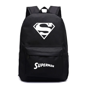 

2019 New Captain America Primary 2D Superman Backpack School Bags for Student Boys Batman Student Schoolbag