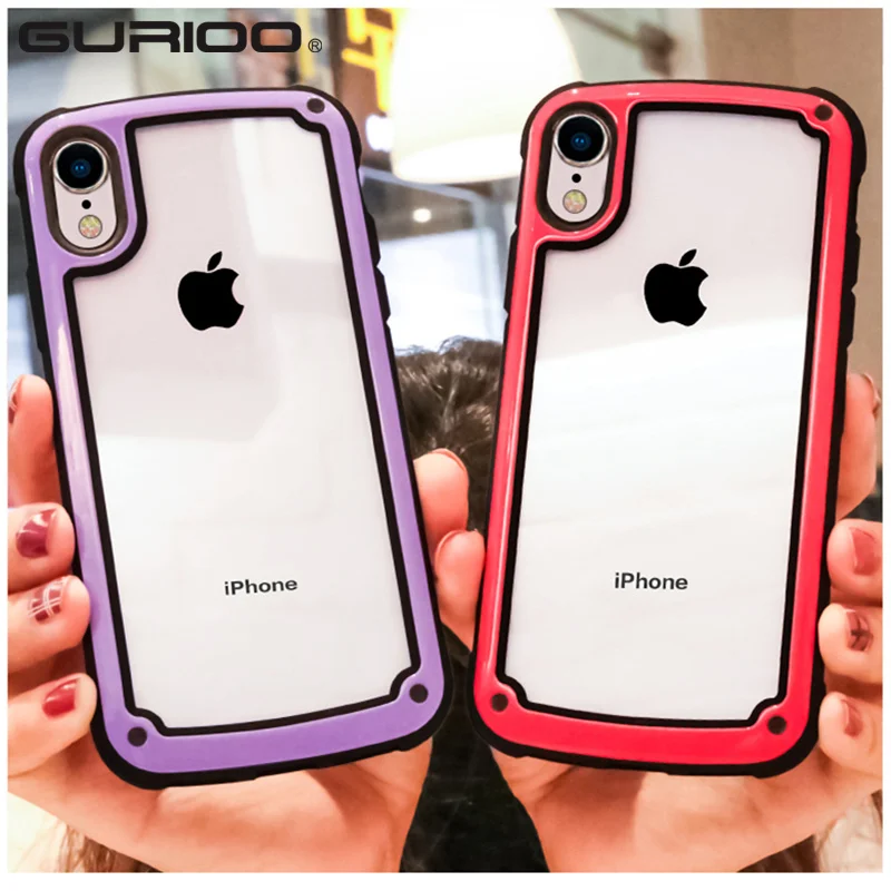 

Transparent Shockproof Case For iPhone X 6 6s 7 8 Plus 11 Pro XS Max XR Armor Military Anti-fall Hybrid Hard Cover 7 Clear Coque