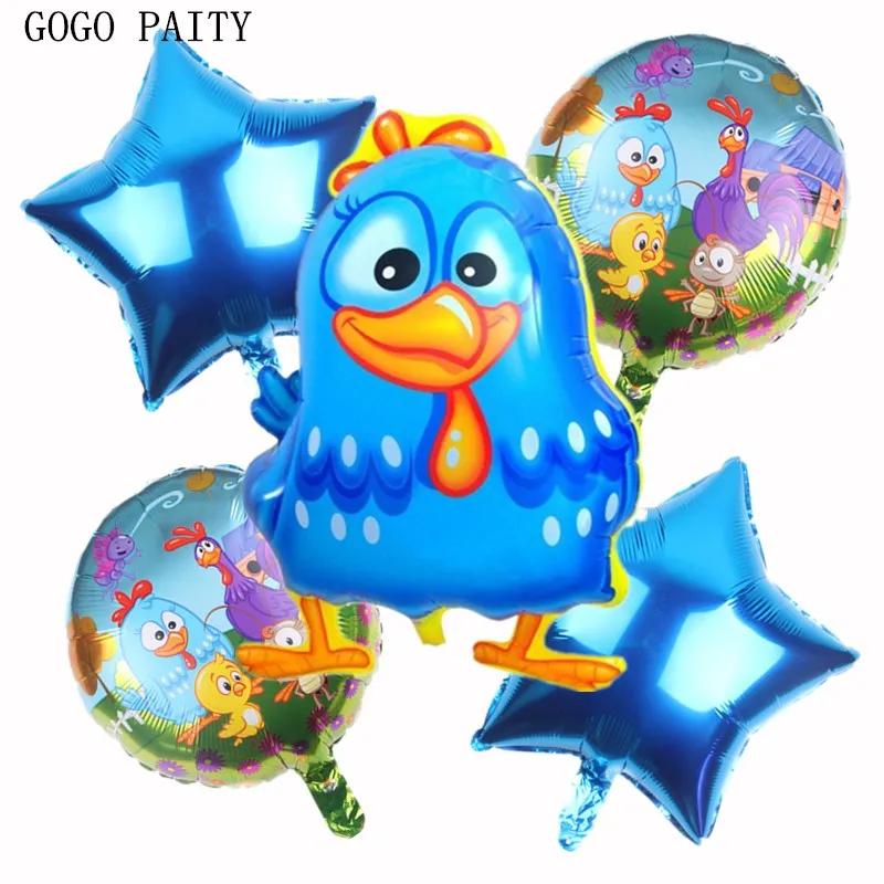 

GOGO PAITY New 5pcs/lot cartoon animal shape aluminum balloon children's holiday party birthday decoration decorative balloons