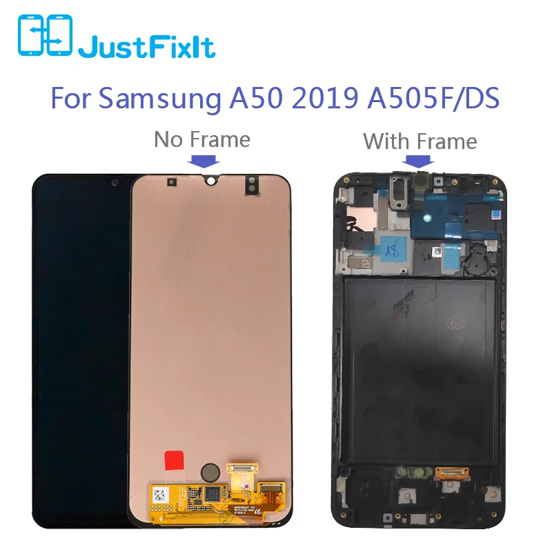 Для Super Amoled для samsung Galaxy A50 SM-A505FN/DS A505F/DS A505 ЖК-дисплей кодирующий преобразователь сенсорного экрана в сборе