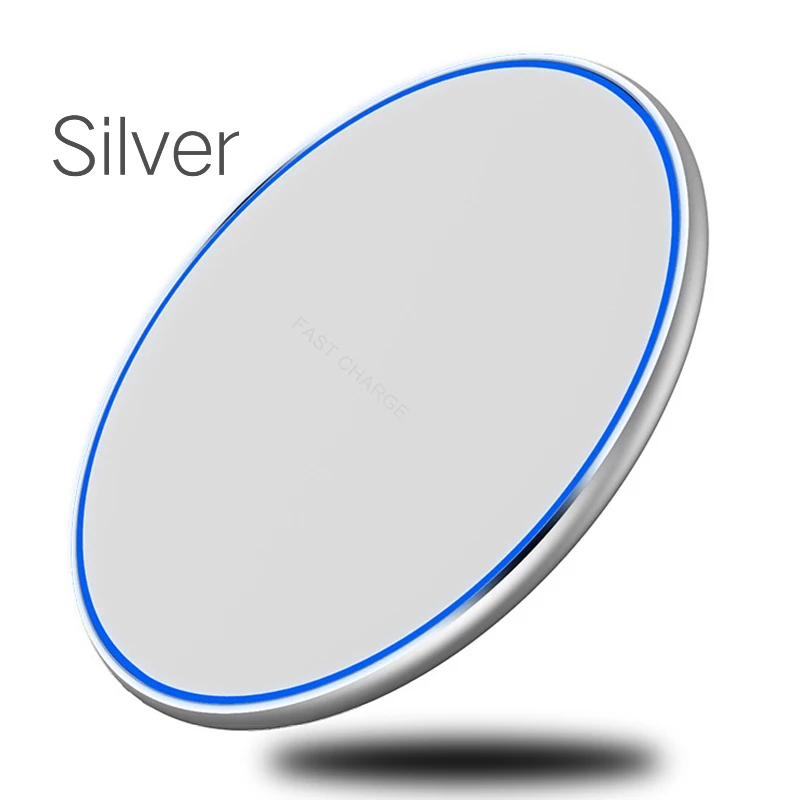 GY68-Silver Беспроводное зарядное устройство умное быстрое зарядное устройство 10 Вт(для mi X 2S для iPhone 11 Pro XS Max XR 8X8 Plus для Galaxy S10 S9 S8 - Цвет: GY68-Silver