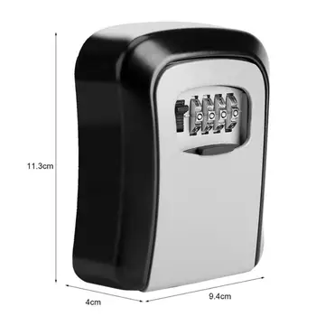 

4 Digit Metal Outdoor Safe Key Box Key Storage Organizer Box Security Storage Lock Box Outdoor Wall Mount Case Storage Tools