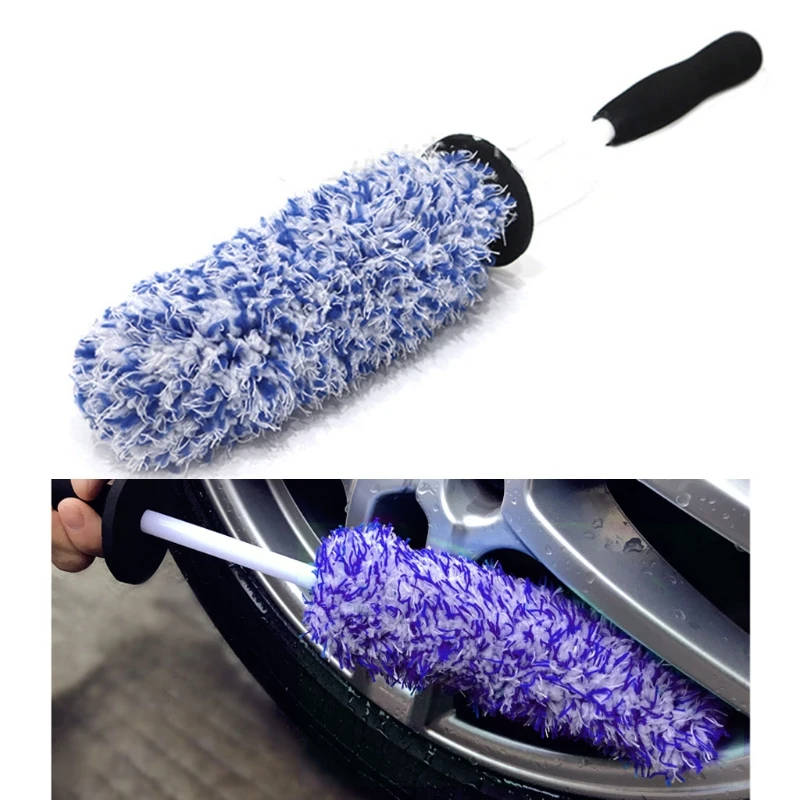 2021 New Wheel Tire Brush Car Detailing kit Rim Brushes Cleaning Microfiber Cloth Great to Clean Dirty Tires | Автомобили и