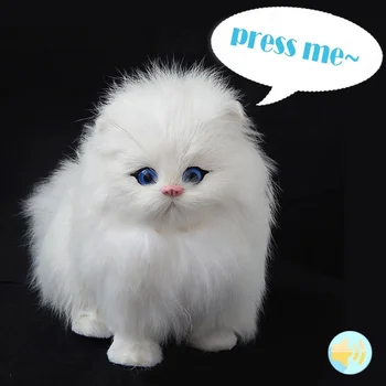 

20CM Sounding Simulation Stuffed Plush Sounding Cats Toys Soft Electric Cute Plush Cat Dolls for Kids Girl