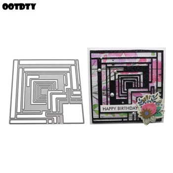 

Irregular Square Metal Cutting Dies Stencil Scrapbooking DIY Album Stamp Paper Embossing Craft Decor 2019