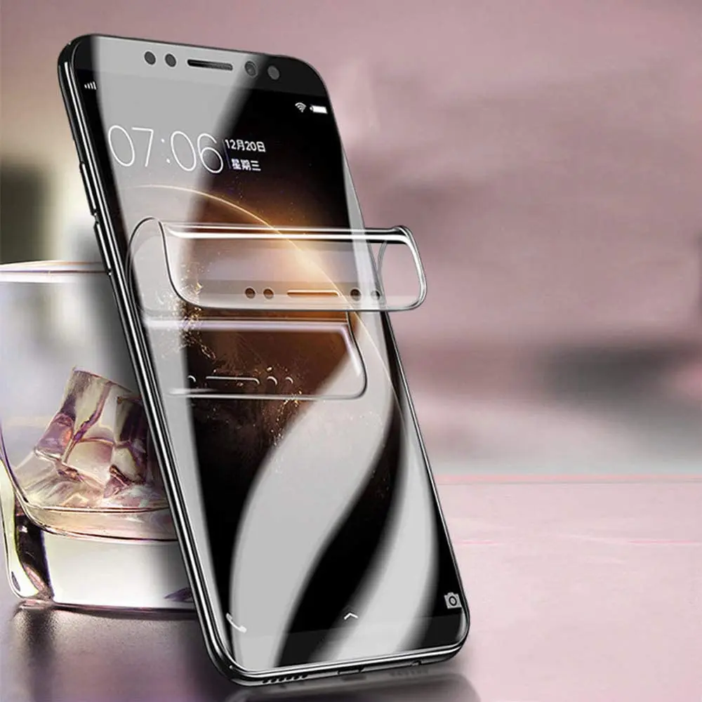 Полное покрытие Гидрогелевая пленка для Samsung Galaxy A6 A8 J4 J6 Plus защитная не стекло на A7