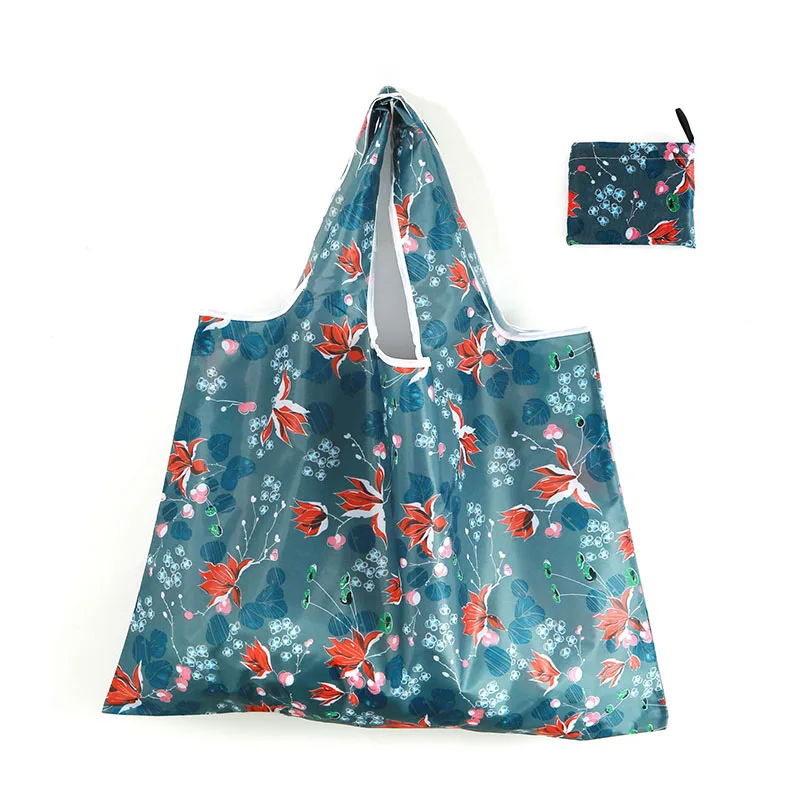 

Waterproof Eco Foldable Shopping Bag Women's Tote Shoulder Reuseable High Capacityp Portable Groceries Pouch Shopper Accessories