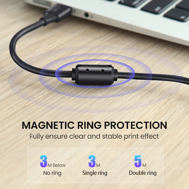 Ugreen USB кабель USB для принтера Тип B папа-папа USB 3,0 2,0 кабель для Canon Epson hp ZJiang принтер этикеток ЦАП USB принтер