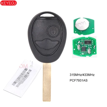 

KEYECU Remote Key 2 Button 315MHZ/433MHz PCF7931 Chip for Mini Copper Land Rover 75 MG ZT 2002-2005
