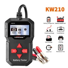 KONNWEI KW210 Автоматический Смарт 12 в автомобильный тестер батареи автоматический анализатор батареи от 100 до 2000 cca скручивающийся автомобильный тестер батареи