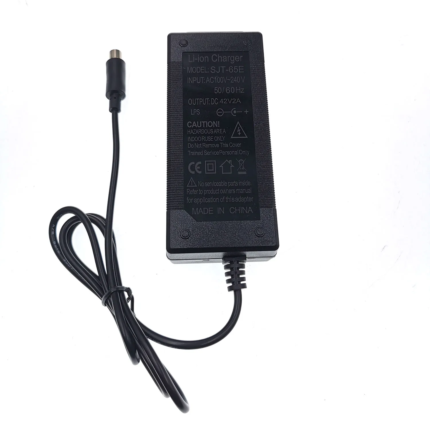 Charger Adapter 42V 2A for 36v 10s 18650 battery pack connector RCA8MM