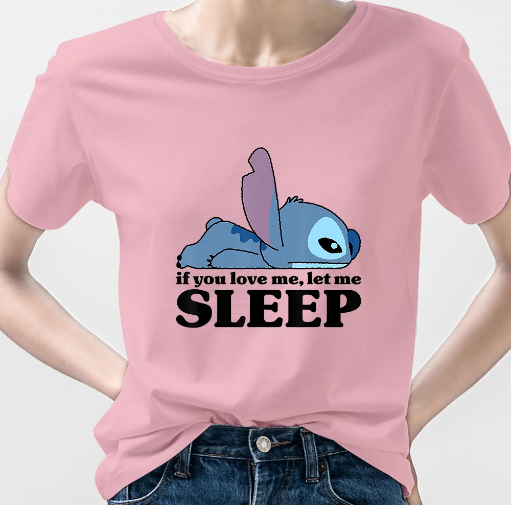 If You Love Me Let Me Sleep Stitch Sloth Shirt Funny Pink Stylis