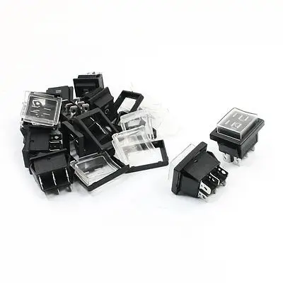 

10 Pcs On/Off/On DPDT Waterproof Snap in Rocker Switch 16A 250VAC 20A 125VAC