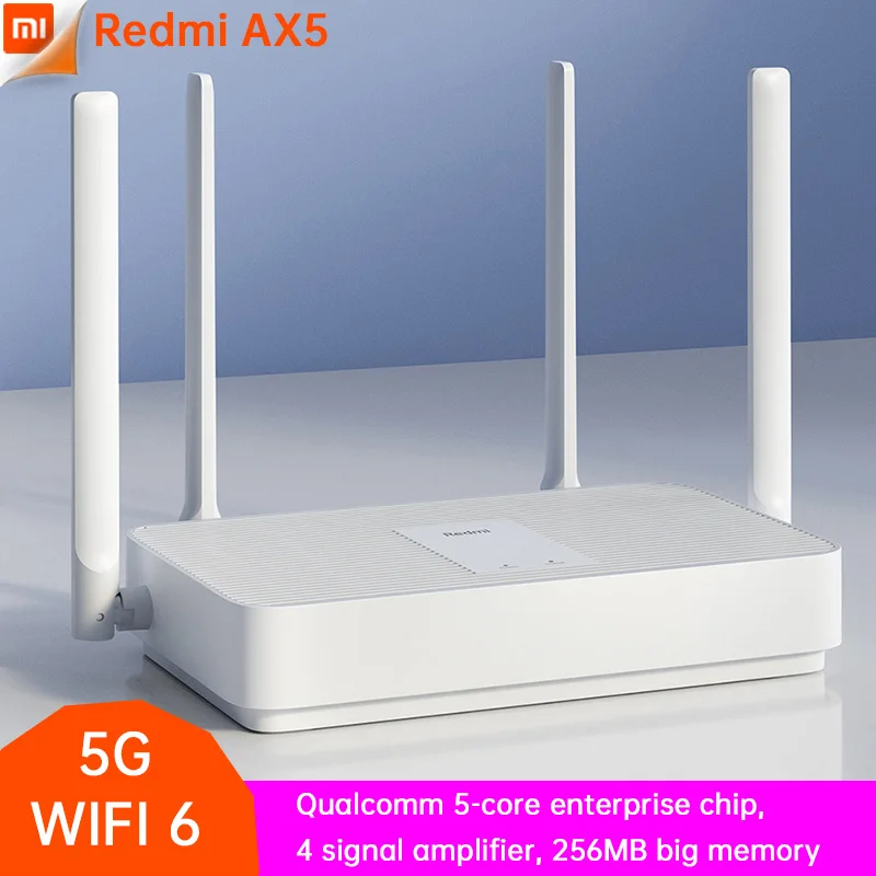 Новый роутер Xiaomi Redmi AX5 Wifi 6 1800 5-ядерный 256M память OFDMA Mesh Home IoT 4 усилитель сигнала 2 4G