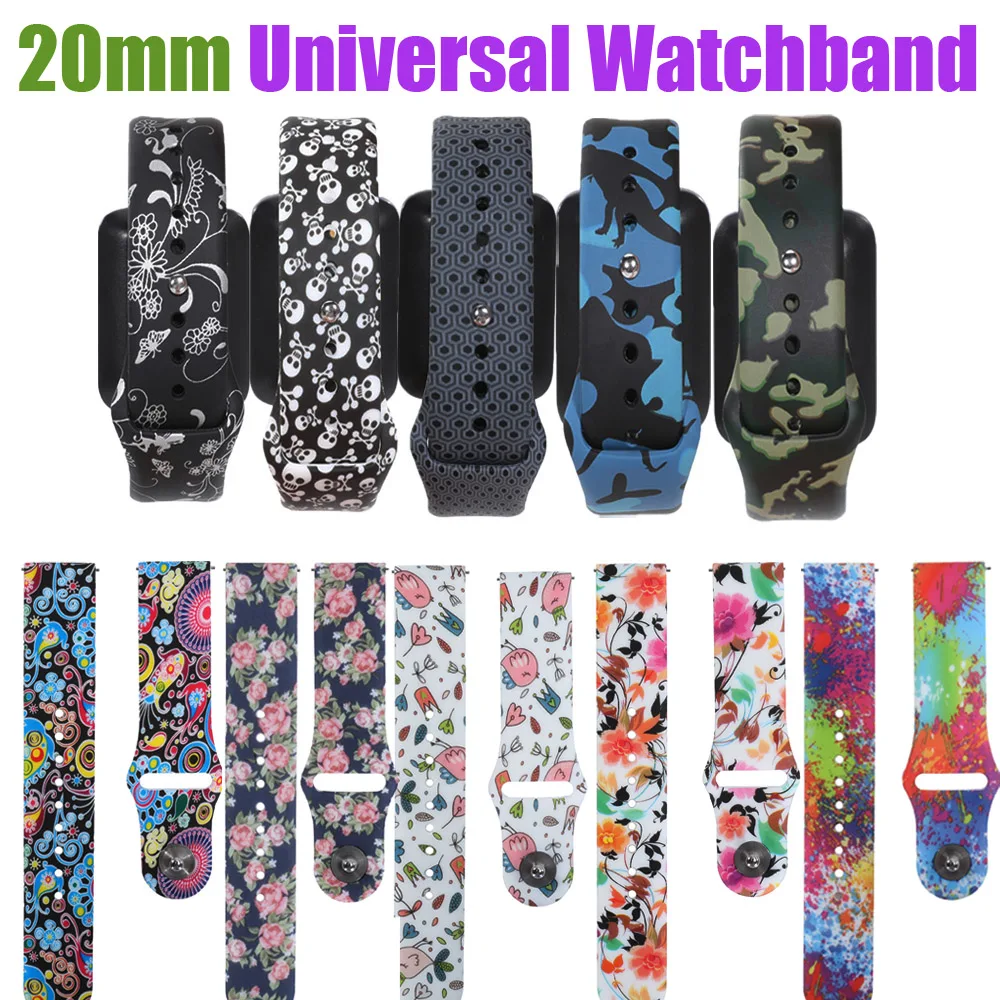20 мм универсальный ремень, совместимый с huawei Watch 2 Amazfit Bip Bit Amazfit GTR 42 мм быстрый релиз смарт-браслет для Ticwatch 2