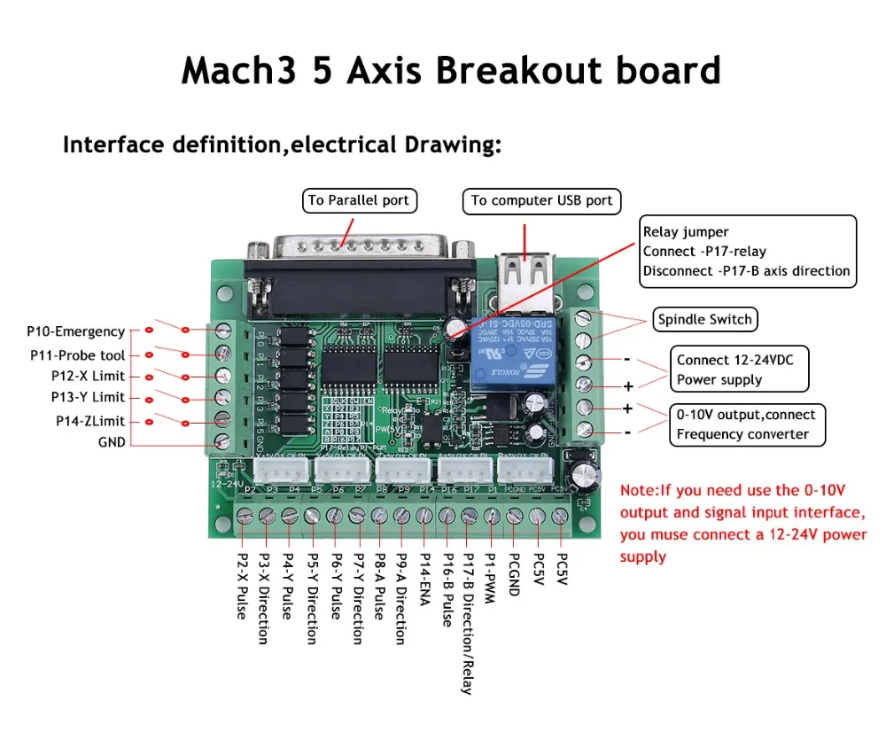 3 шт. TB6600 4A Драйвер шагового двигателя + Nema23 motor57HS5630A4 5 осевой интерфейс доска
