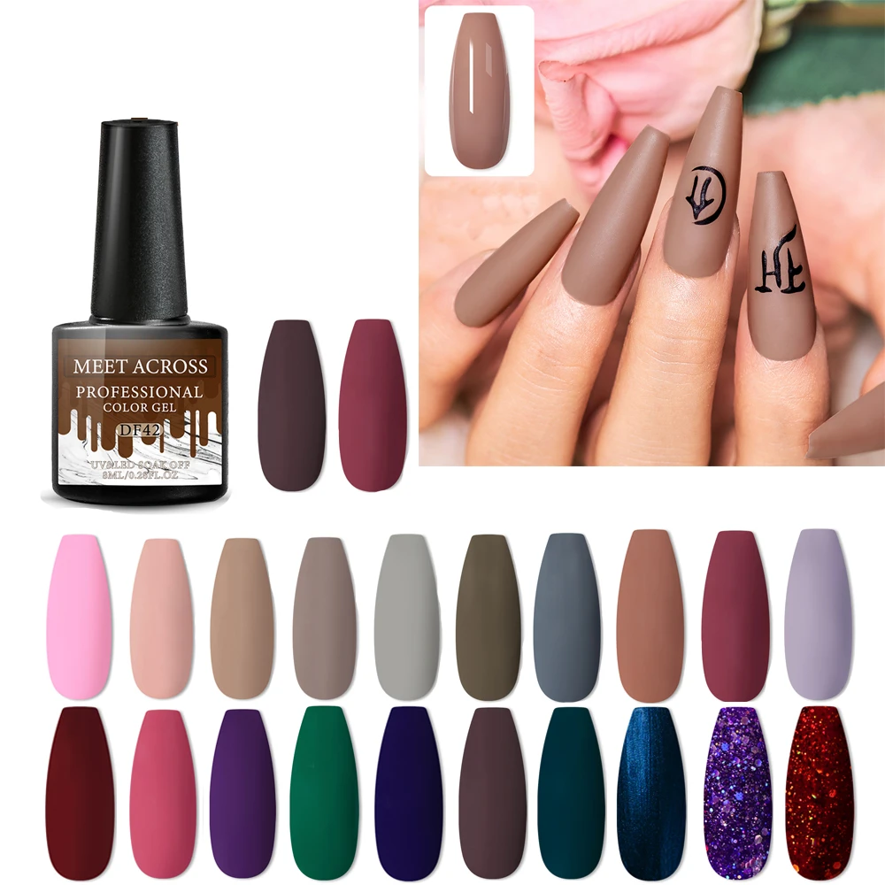 Ongle En Gel Couleur Automne Vernis à ongles UV LED, couleur brun café, chocolat, Style automne hiver,  8ml | AliExpress
