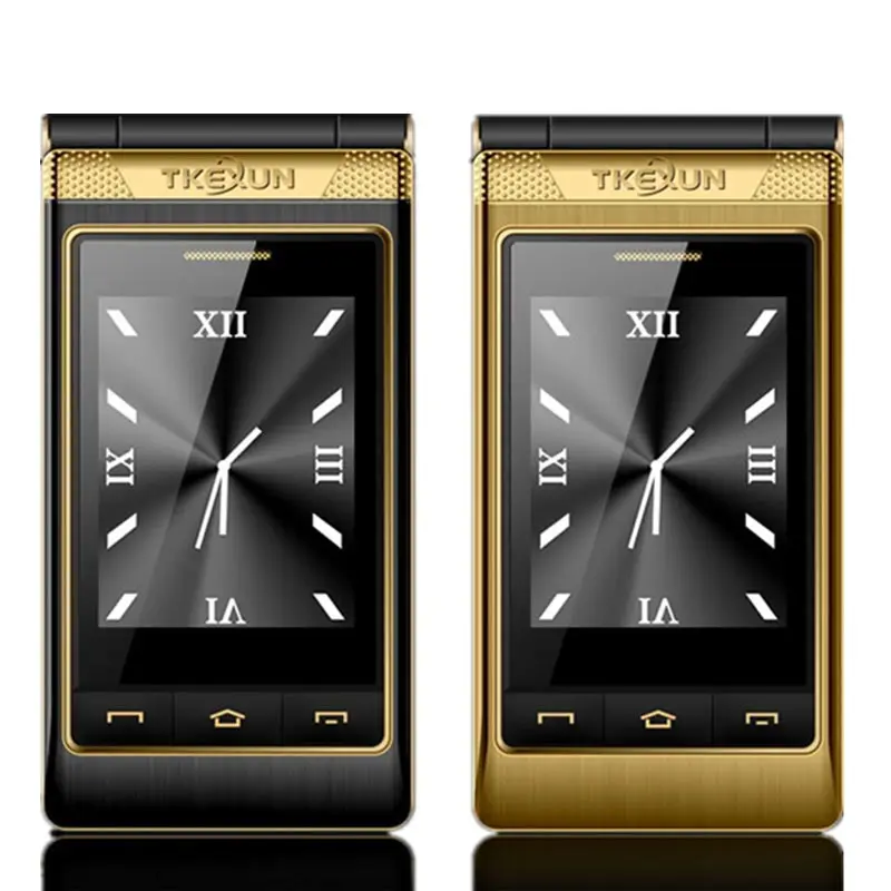 

Original TKEXUN G10 Luxury Flip Mobile Phone 3.0 Inch Touch Screen Dual Display Dual SIM Card Russian Keyboard Cell Phone