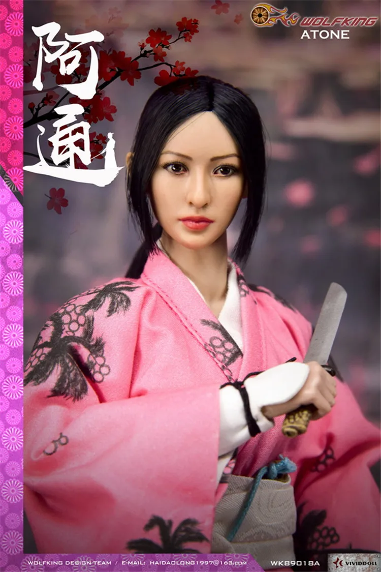 WOLFKING WK89018A 1/6 масштаб Коллекционная японская серия Ronin ATONE Atung Женская фигурка модель улучшенная версия